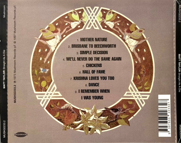 Matt Taylor (3) : Straight As A Die (CD, Album, RE, SME)