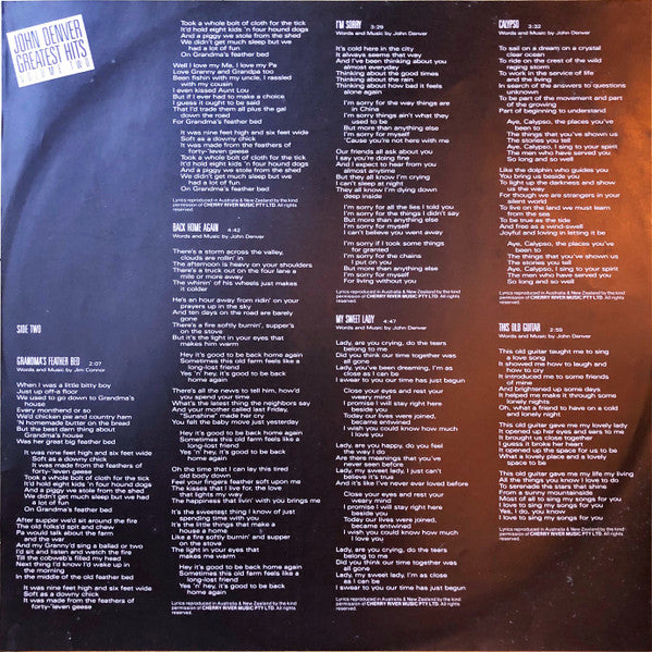 John Denver : Greatest Hits Volume Two (LP, Comp)