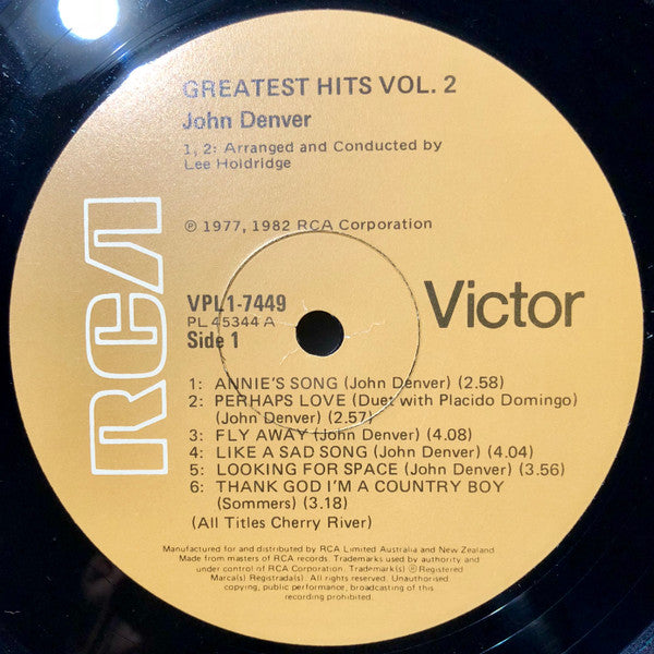 John Denver : Greatest Hits Volume Two (LP, Comp)