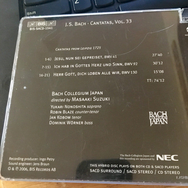 Johann Sebastian Bach, Bach Collegium Japan, Masaaki Suzuki : Cantatas 33: ►41 ►92 ►130 (Jesu, Nun Sei Gepreiset) (SACD, Hybrid, Multichannel, Album)