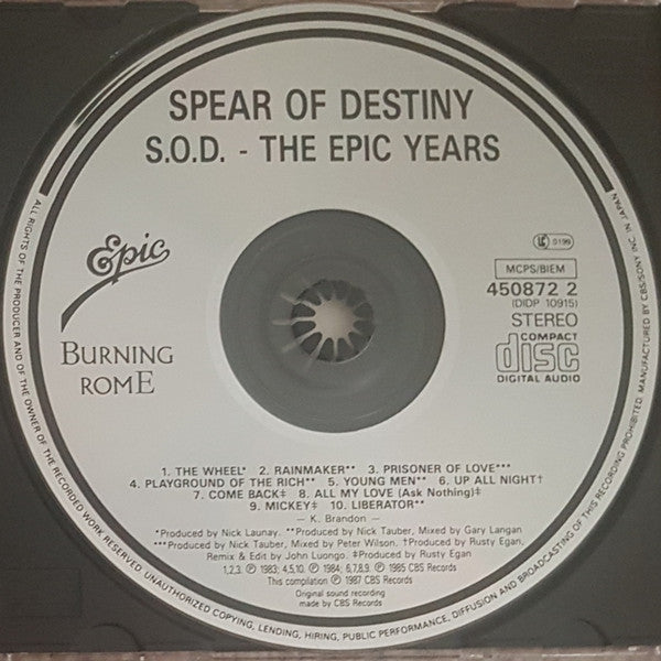 Spear Of Destiny : S.O.D. The Epic Years (CD, Comp)