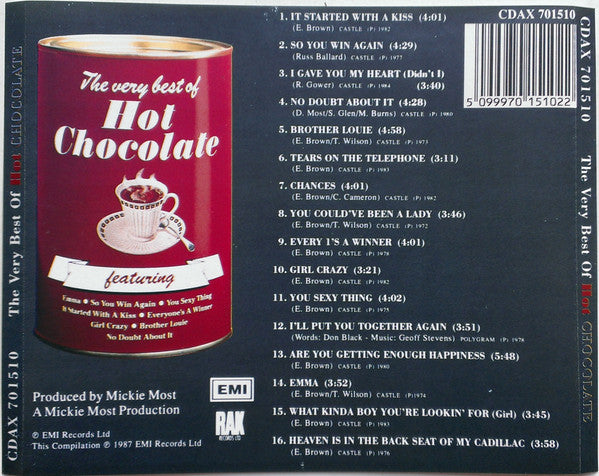 Hot Chocolate : The Very Best Of Hot Chocolate (CD, Comp)