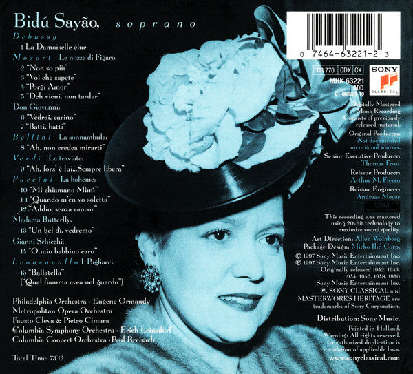 Bidú Sayão : La Damoiselle Élue • Opera Arias (CD, Comp, Mono, RM)