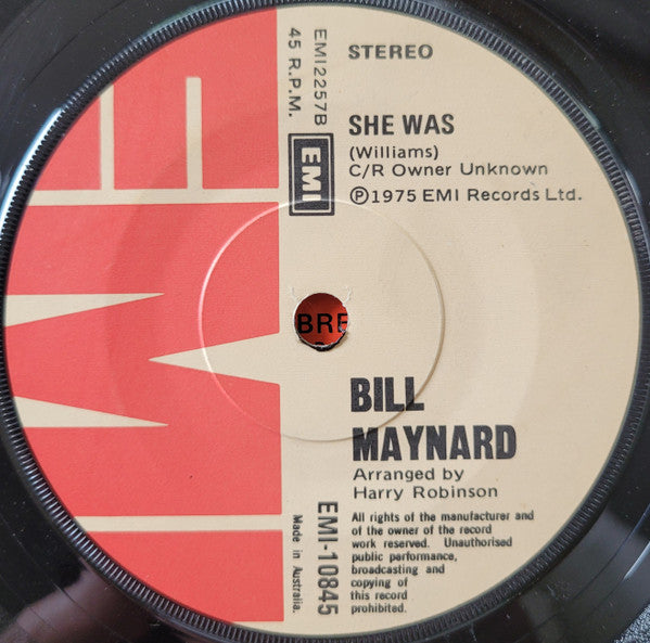 Bill Maynard : Pheasant Pluckers Son / She Was (7", Single)