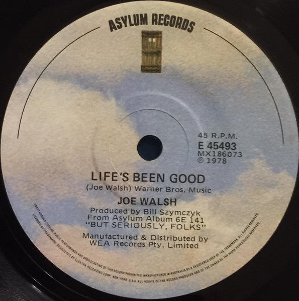 Joe Walsh : Life's Been Good (7", Single)