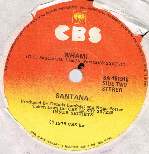 Santana : Well All Right (7", Single)