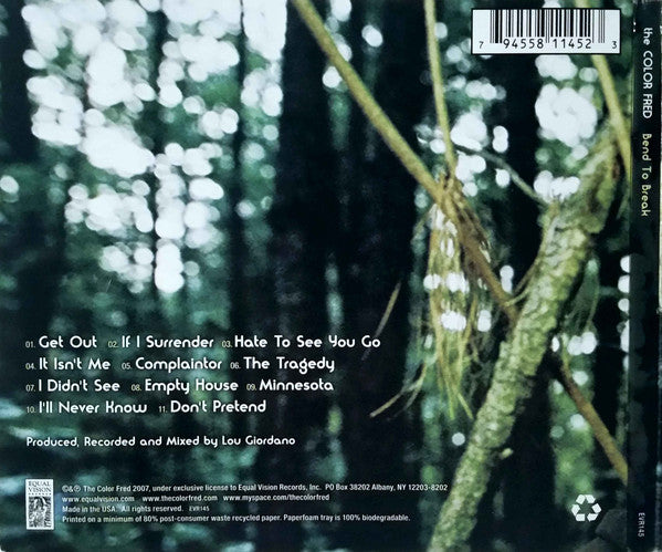 The Color Fred : Bend To Break (CD, Album, Dig)