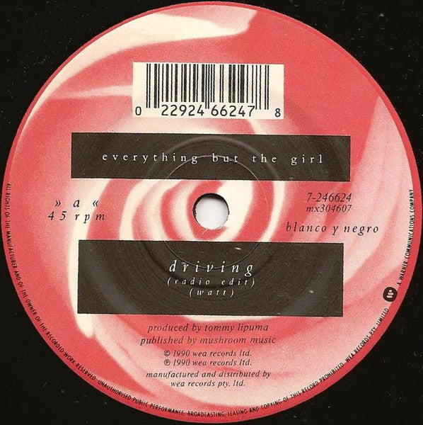 Everything But The Girl : Driving (7", Single)