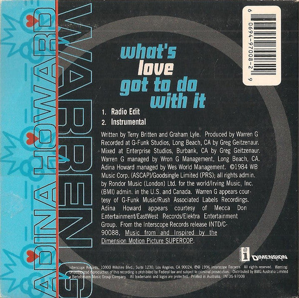Warren G Featuring Adina Howard : What's Love Got To Do With It (CD, Single, Car)