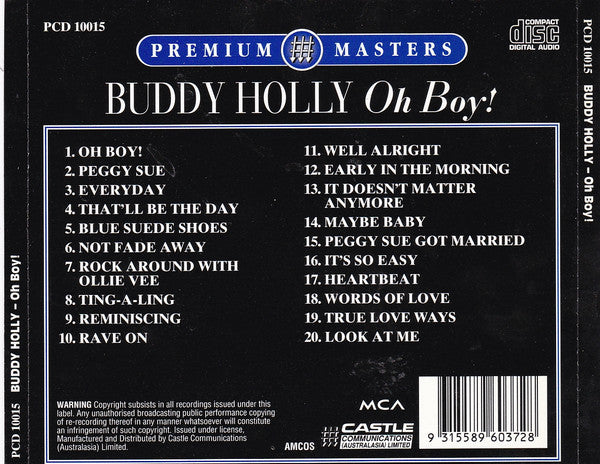 Buddy Holly : Oh Boy! 20 Big Ones (CD, Comp)