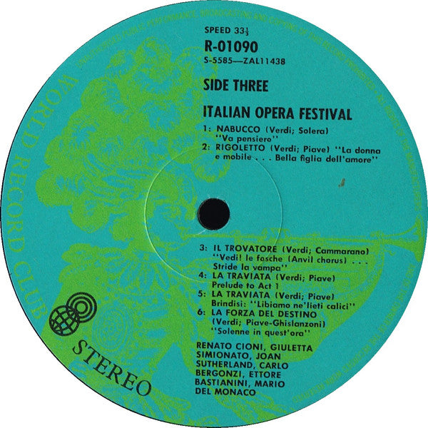Various : Italian Opera Festival (3xLP, Comp, Club, RE + Box)