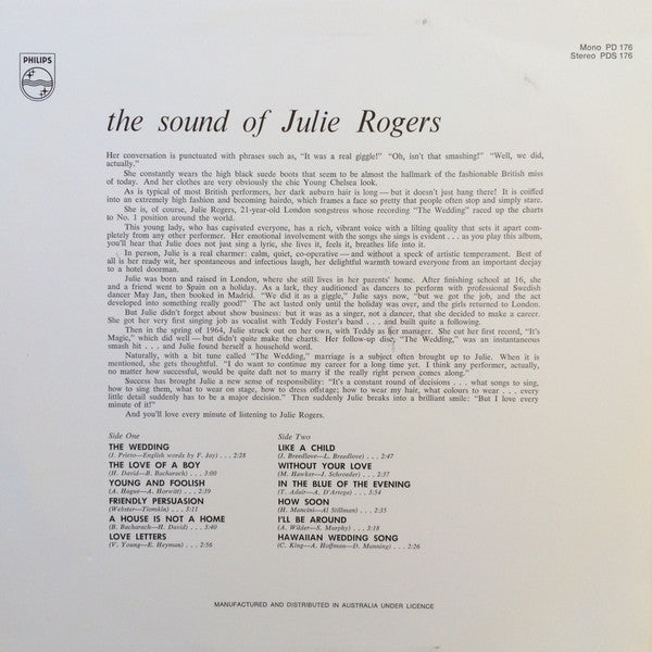 Julie Rogers : The Sound Of Julie Rogers (LP, Album)