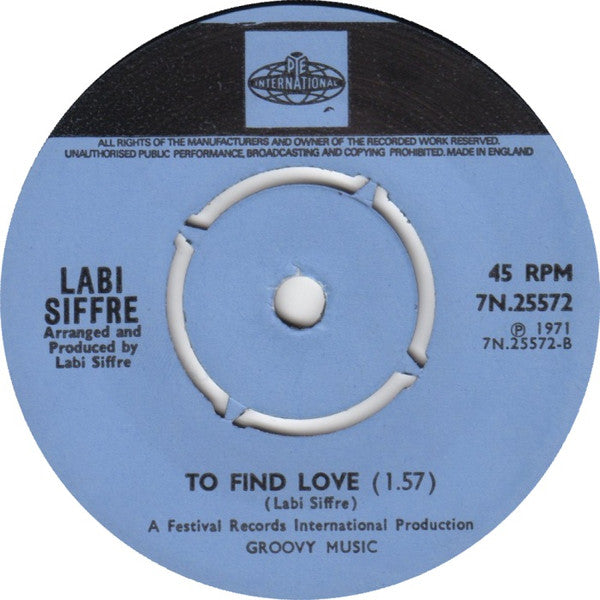 Labi Siffre : It Must Be Love  (7", Single, Sol)
