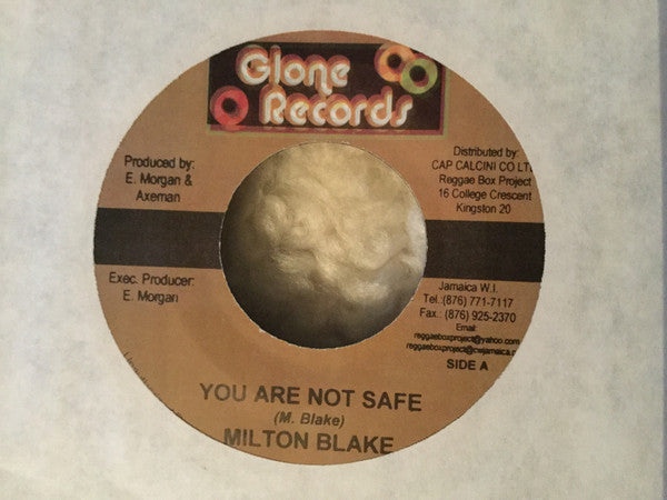 Milton Blake : You Are Not Safe (7")