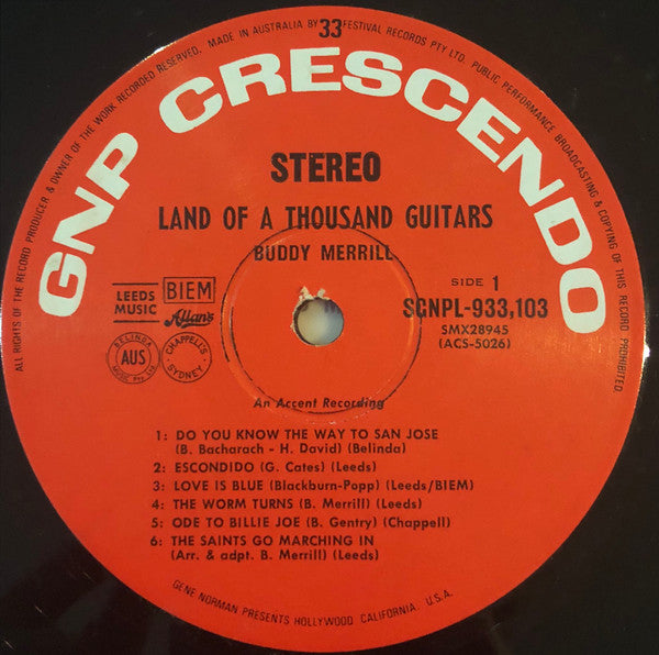 Buddy Merrill : Land Of A Thousand Guitars (LP)