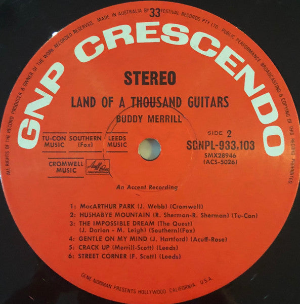 Buddy Merrill : Land Of A Thousand Guitars (LP)