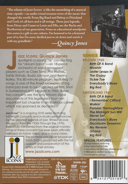 Quincy Jones : Live In '60 (DVD-V, Mono, NTSC, All)