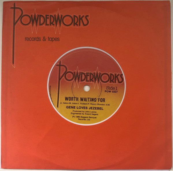 Gene Loves Jezebel : Worth Waiting For (7", Single)