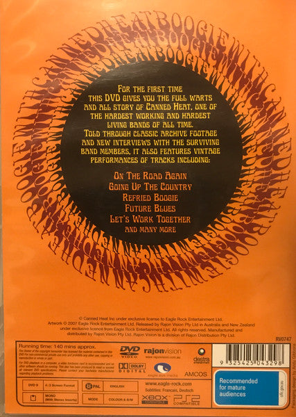 Canned Heat : Boogie with Canned Heat - The Canned Heat story (DVD-V, Mono, PAL)