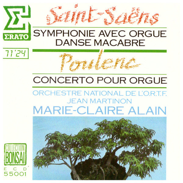 Saint-Saëns*, Poulenc* - Orchestre National De L'ORTF, Jean Martinon, Marie-Claire Alain : Saint-Saëns: Symphonie Avec Orgue · Danse Macabre · Poulenc: Concerto Pour Orgue (CD, Album, Comp)