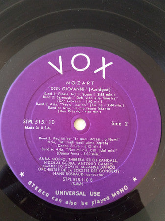 Mozart* : Don Giovanni (Abridged) (LP)
