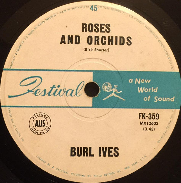 Burl Ives : Baby, Come Home To Me (7")