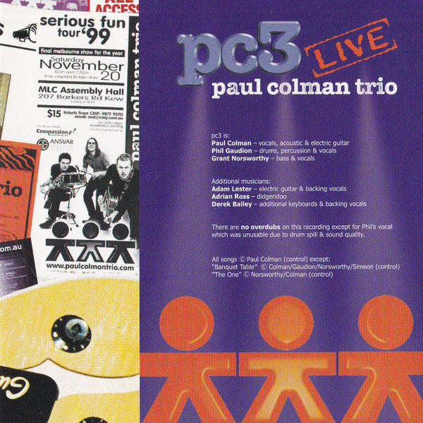 Paul Colman Trio : PC3 Live - Electric (CD, Album)