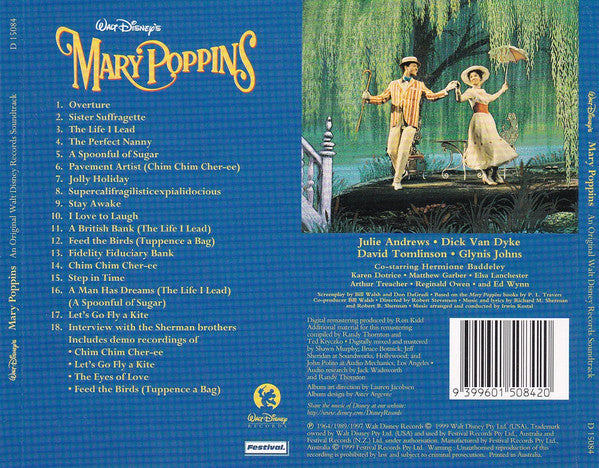 Various : Mary Poppins (Original Motion Picture Soundtrack) (CD, Album, RE, RM)
