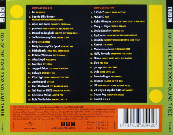 Various : Top Of The Pops 2002 Volume Three (2xCD, Comp)