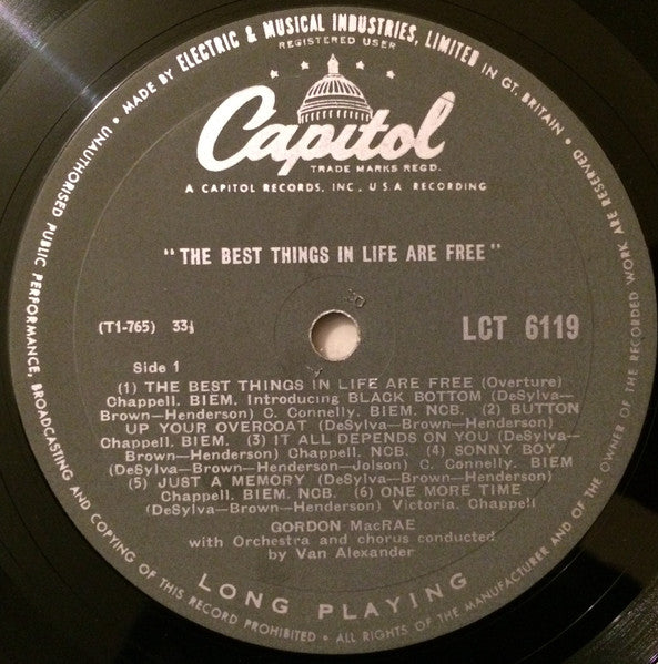 Gordon MacRae : The Best Things In Life Are Free (LP, Album, Mono)