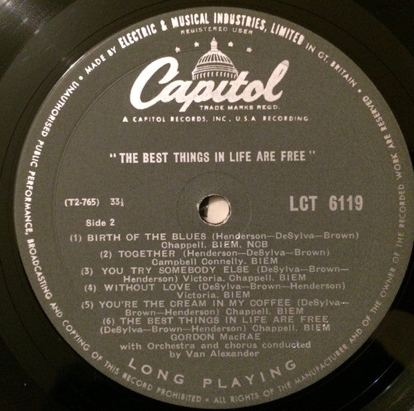 Gordon MacRae : The Best Things In Life Are Free (LP, Album, Mono)