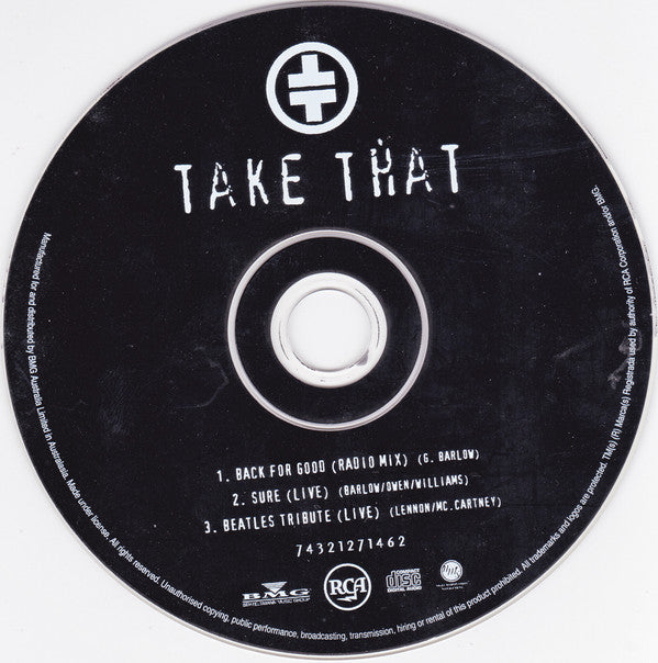 Take That : Back For Good (CD, Single, Car)