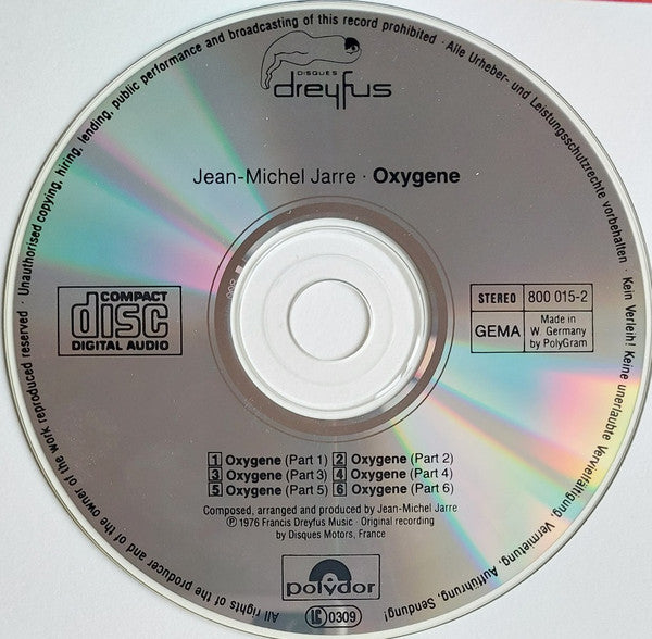 Jean Michel Jarre* : Oxygene (CD, Album, RP)
