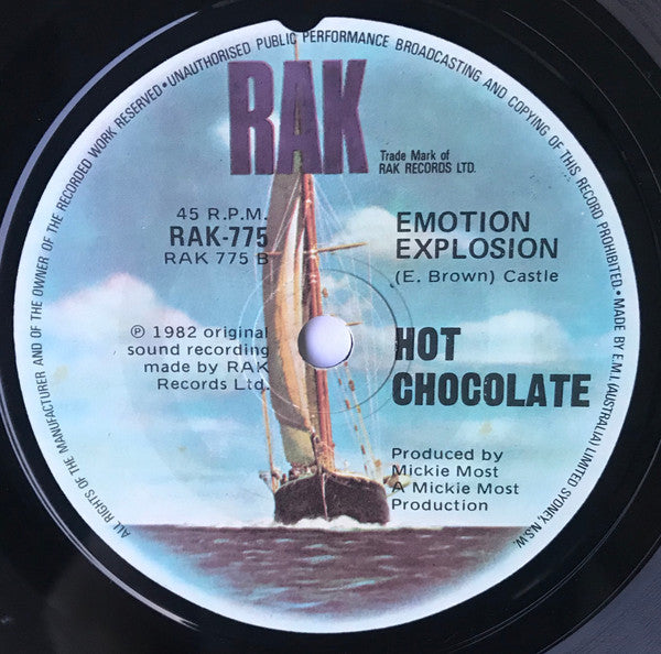 Hot Chocolate : It Started With A Kiss (7", Single)