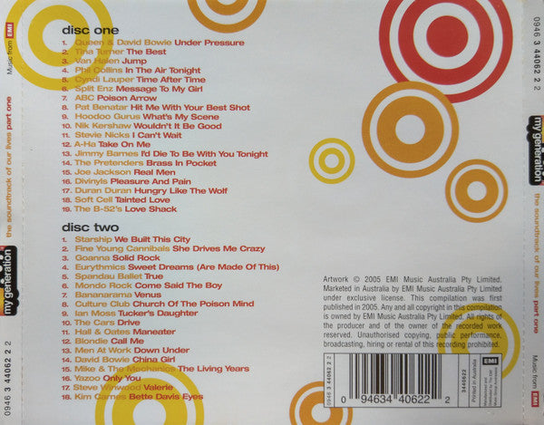 Various : My Generation The Soundtrack Of Our Lives Part One (2xCD, Comp)