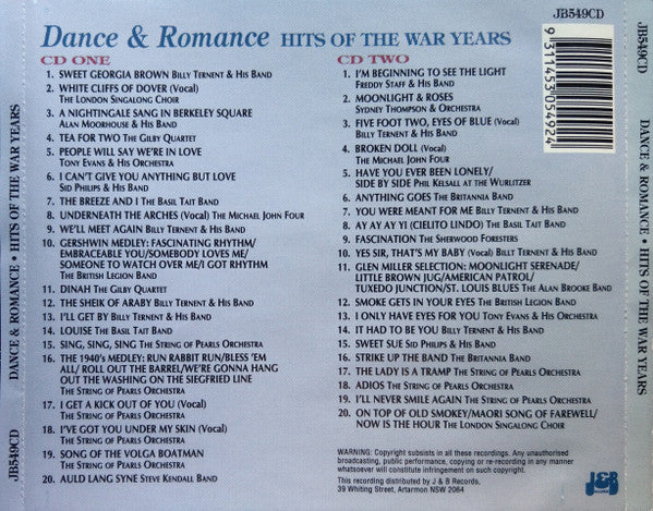 Various : Dance & Romance Hits Of The War Years (2xCD, Comp)