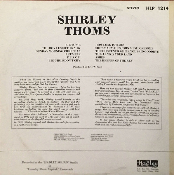 Shirley Thoms : Shirley Thoms (LP, Album)