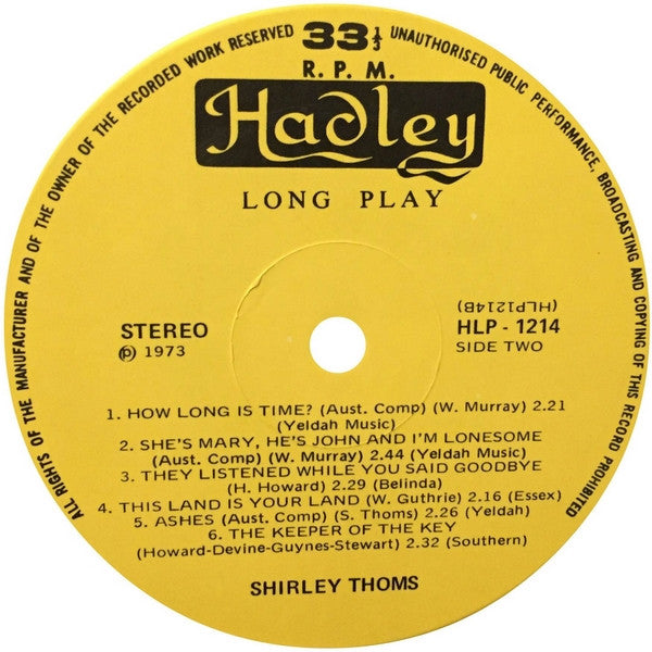 Shirley Thoms : Shirley Thoms (LP, Album)