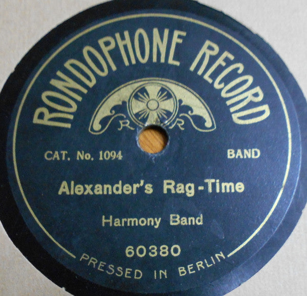 Harmony Band (3) : The Eternal Waltz / Alexander's Rag-Time (Shellac, 10")