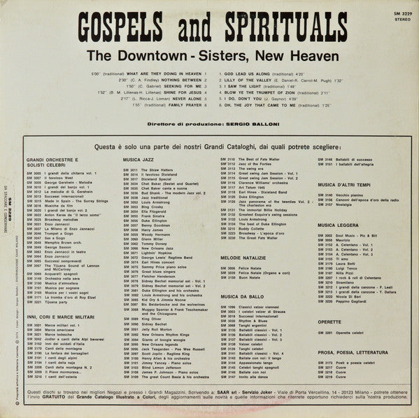 The Downtown Sister New Heaven : Gospels And Spirituals (LP, Album, RE)