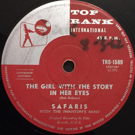 The Safaris : The Girl WIth The Story In Her Eyes (7", Single)