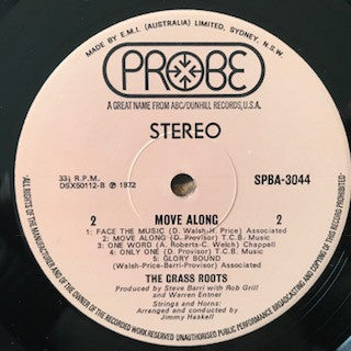 The Grass Roots : Move Along (LP, Album)