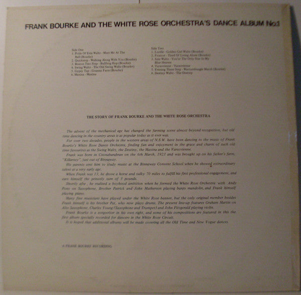 Frank Bourke and the White Rose Orchestra : Dance Album No. 1 (LP, Album)