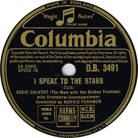Eddie Calvert : I Speak To The Stars / Caress (Shellac, 10")