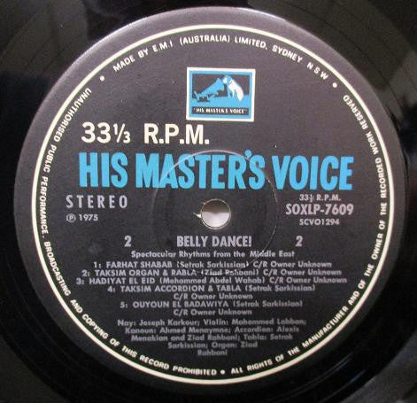 Various : Belly Dance! Spectacular Rhythms From The Middle East (LP, Album)