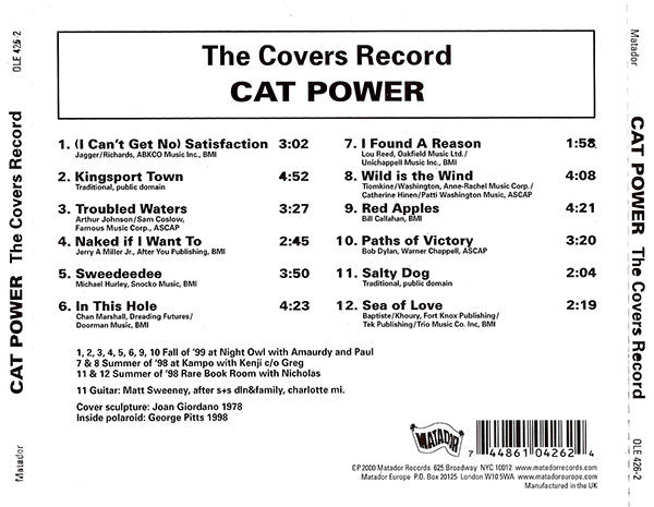 Cat Power : The Covers Record (CD, Album)
