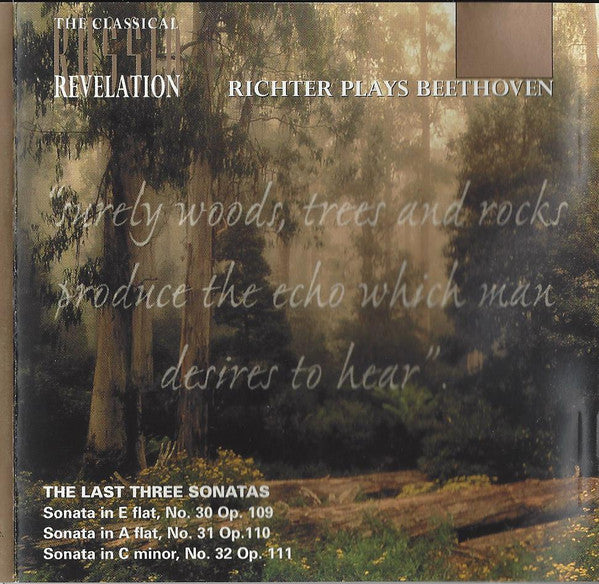 Beethoven* - Richter* : The Last Three Sonatas (CD, Comp, RM)