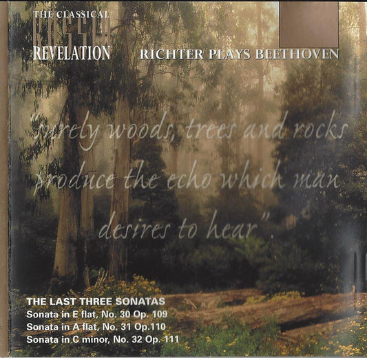 Beethoven* - Richter* : The Last Three Sonatas (CD, Comp, RM)