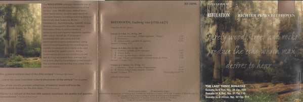 Beethoven* - Richter* : The Last Three Sonatas (CD, Comp, RM)