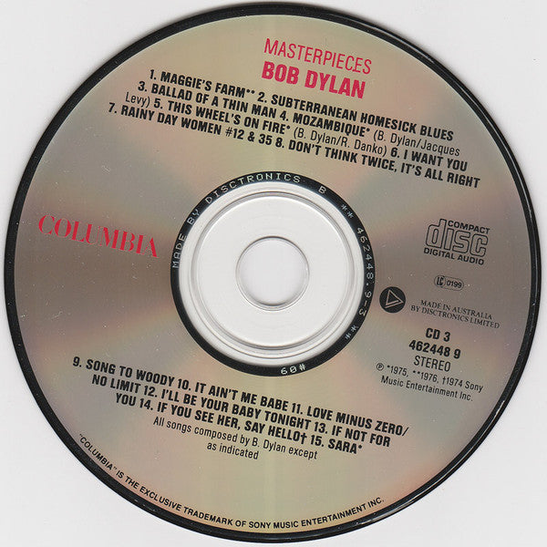 Bob Dylan : Masterpieces (3xCD, Comp)
